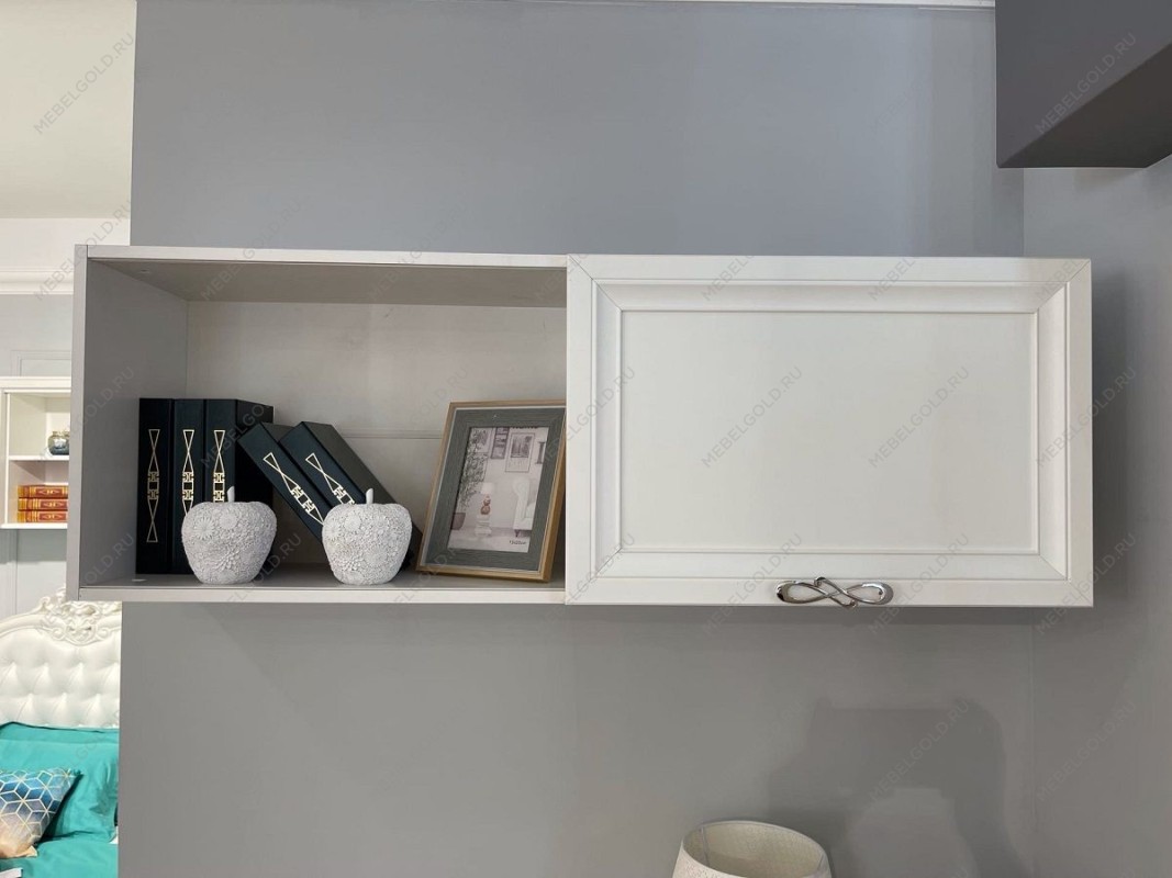 Полка навесная книжная Мишель белый матовый | изображение 4