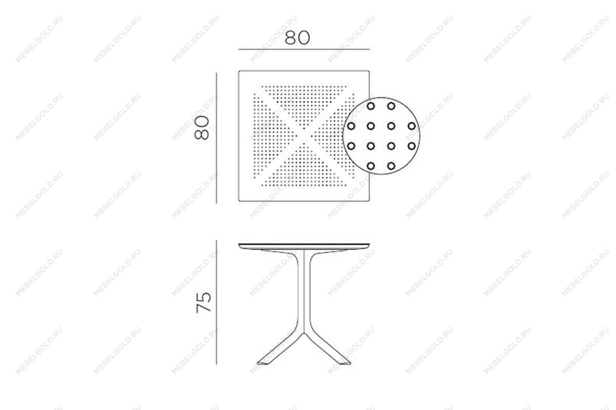 Стол Nardi Clip, белый | изображение 6