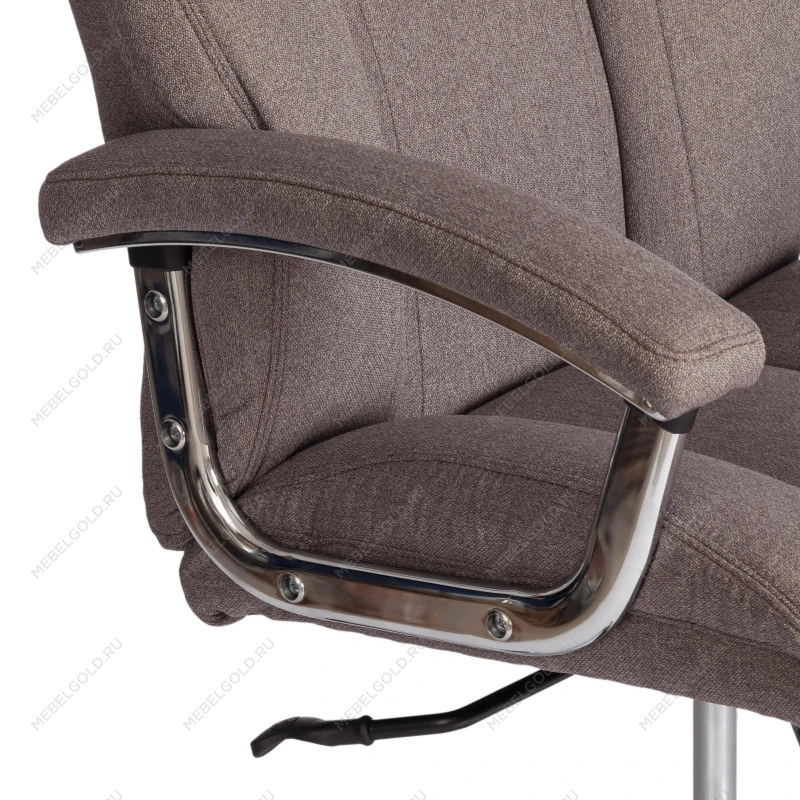 Кресло Trust (max), ткань рогожка Nice, мокко (серо-бежевая) | изображение 6