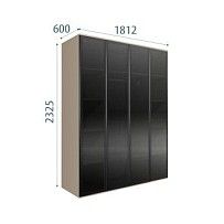 Шкаф 4-х дверный Bogemia Air (Ваниль/Черный) БМШ2/4(4)