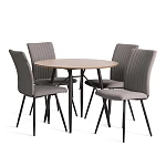 Стул обеденный Monte Carlo, флок, серый/черный, 29, 50х55х93 | изображение 13