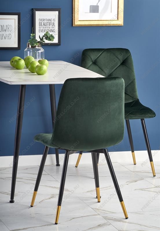 Стол обеденный Halmar MARCO (белый мрамор/черный) | изображение 7