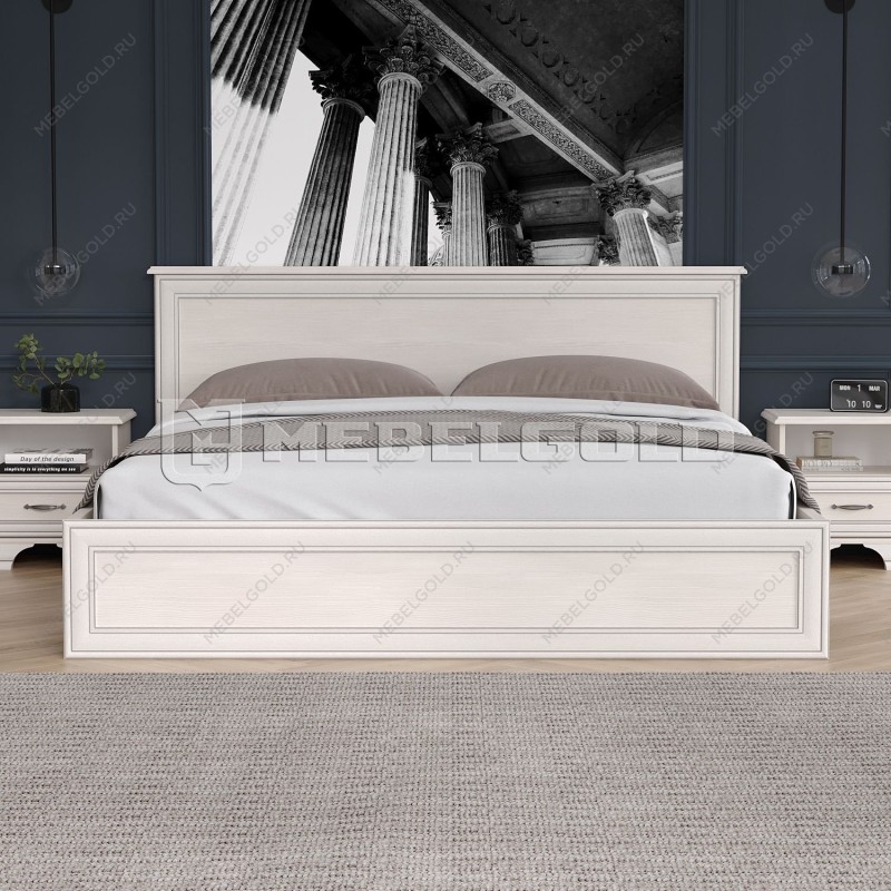 Кровать Тиффани 180 с подъемным механизмом вудлайн кремовый | изображение 1