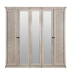 Шкаф Афина 5-дверный (2+1+2) с зеркалом крем корень | изображение 1