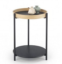 Стол журнальный Halmar ROLO (дуб натуральный/черный)