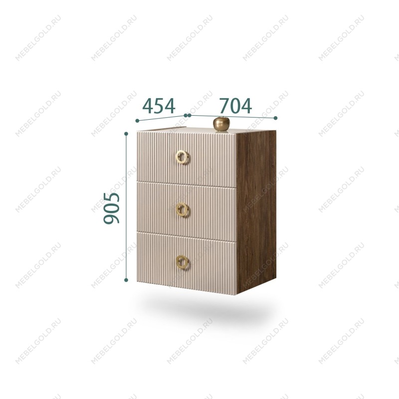 Комод Bogemia Woodline Fly Fi (Ваниль) (Lakobel/Золото) БМКМ-1