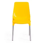 Стул GENIUS (mod 75), металл/пластик, 46x56x84cм, желтый/ножки хром | изображение 4