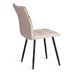 Стул обеденный Bari, LT, флок, бежевый/черный, 7, 41х55х89 см | изображение 2