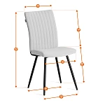 Стул обеденный Monte Carlo, TREND, флок, бежевый/черный, 7, 49х51х93 см | изображение 17