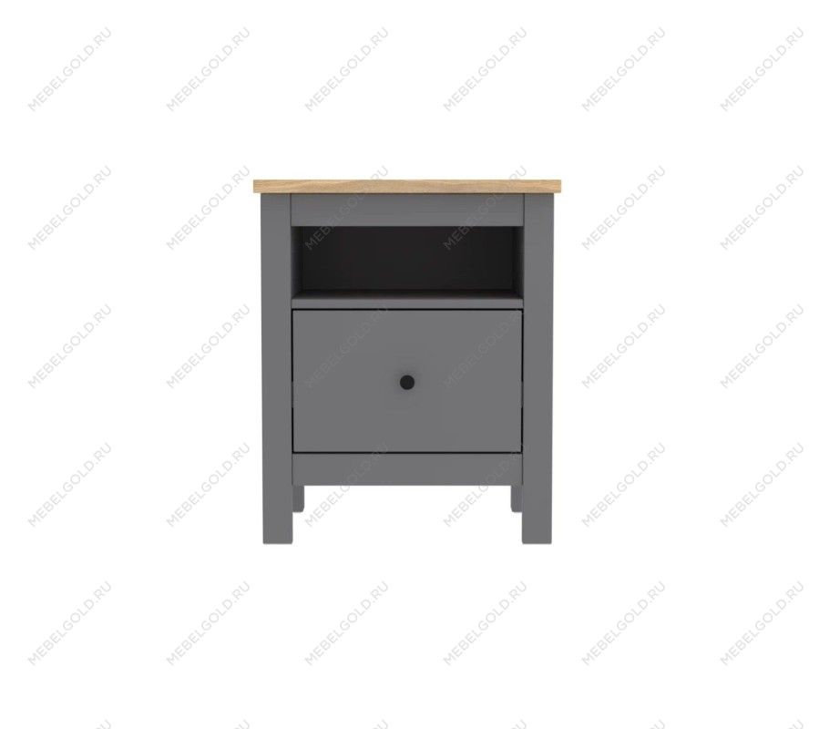 САГА тумба прикроватная серая/ясень | изображение 1