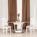 Стол обеденный FOX раздвижной, ЛДСП, 68.6x110-145x75 см, Дуб Канзас/Пепел | изображение 13