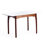 Стол CATERINA, бук, мдф, 100+30x70x75, коричневый, белый | изображение 7