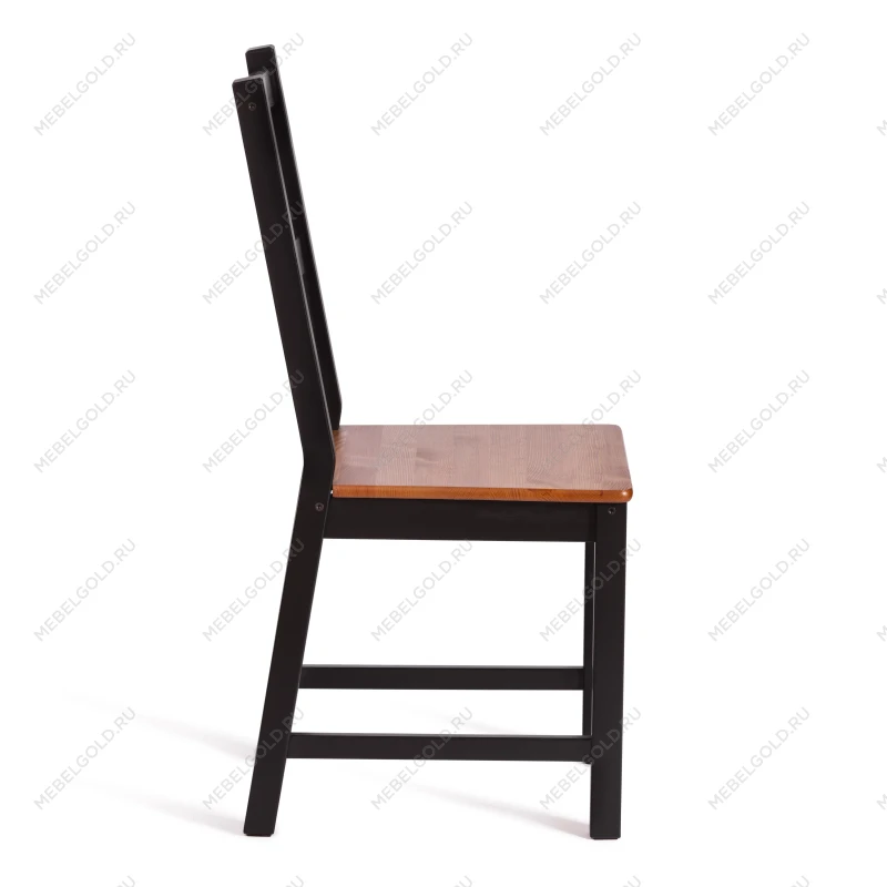 Стул Соната/Sonata chair, массив сосны, 41х50х95 см, антик/чёрный | изображение 1