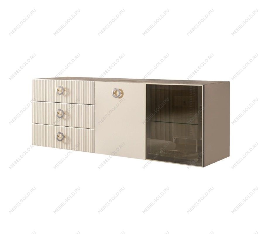 Комод 1.6м Bogemia Fly Fillini (Слоновая кость) (Novabuk/Хром) БМКМ-4[5][10]