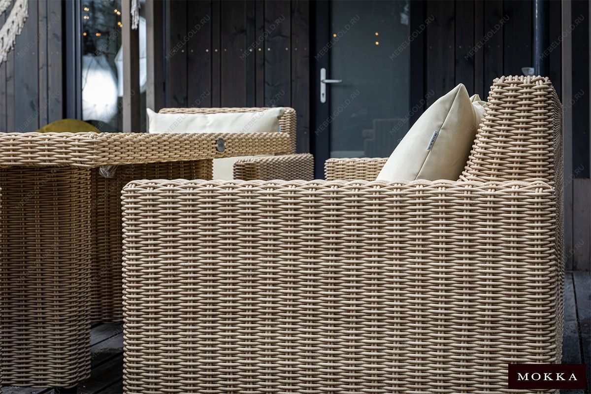 MOKKA BELLA диван 2-х местный, соломенный | изображение 2