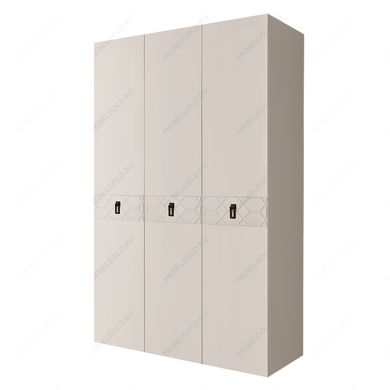 Шкаф 3-х дверный Bogemia Farfalle (Слоновая кость/Черный) БМШ2/3(Fa)