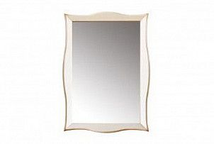 Зеркало Трио, белая эмаль с золотой патиной