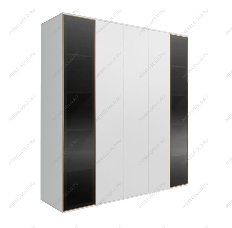 Шкаф 5-ти дв. Bogemia Air (Белый/Золото) БМШ2/5(2)