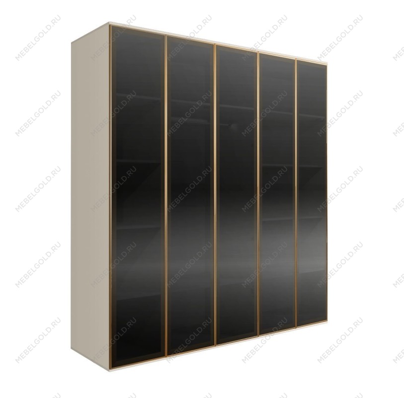 Шкаф 5-ти дв. Bogemia Air (Слоновая кость/Золото) БМШ2/5(5)