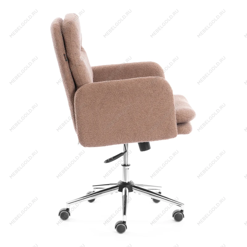 Кресло Dover хром, букле, коричневый, barni cocoa | изображение 1