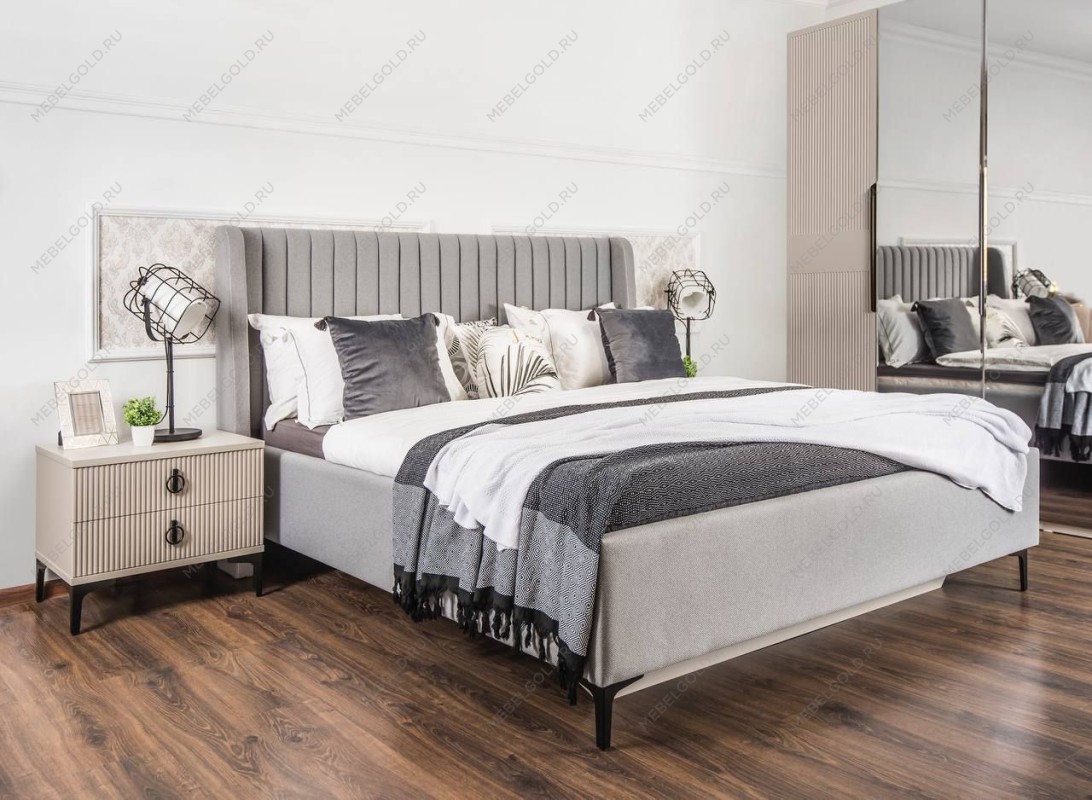 Кровать Стелла 160х200 светло серый камень | изображение 4
