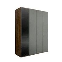 Шкаф 4-х дв. Bogemia Woodline Air (Серый/Серебро) БМШ2/4(1)