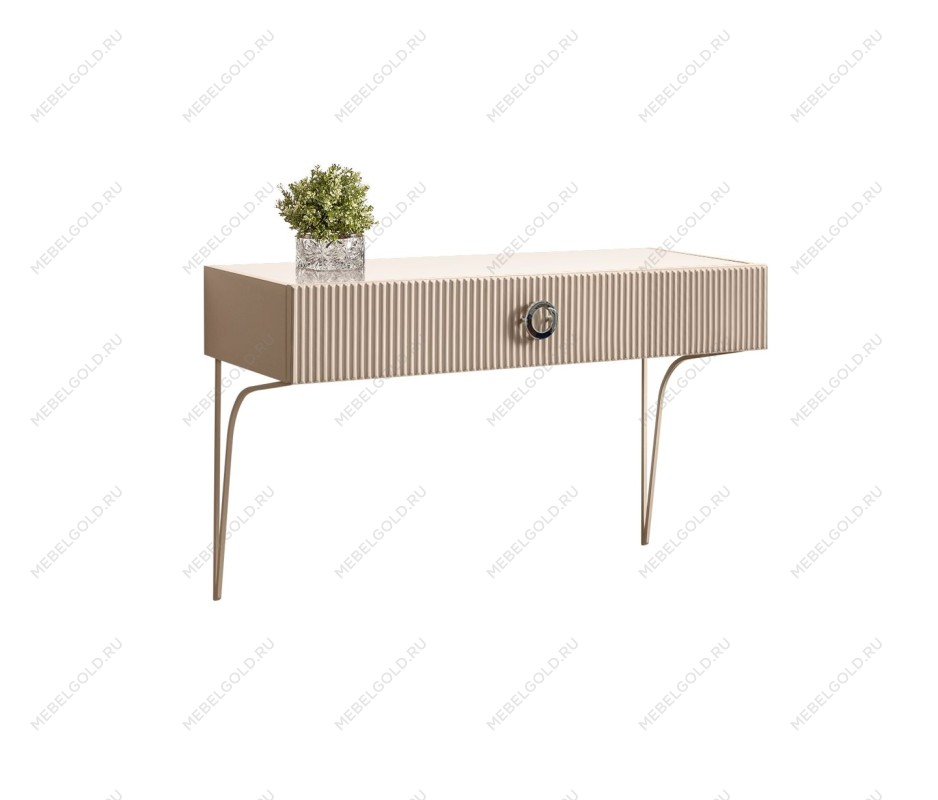Стол туалетный (консоль) Bogemia Fillini (Ваниль) (Lakobel/Хром) БМСТ-1(FI)