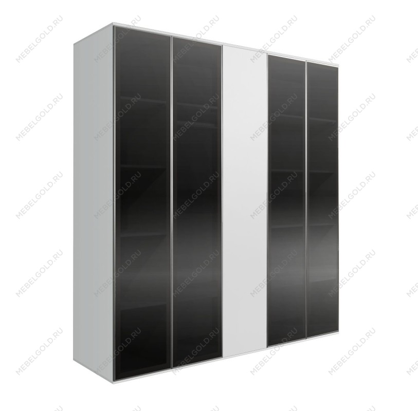 Шкаф 5-ти дв. Bogemia Air (Белый/Серебро) БМШ2/5(4)