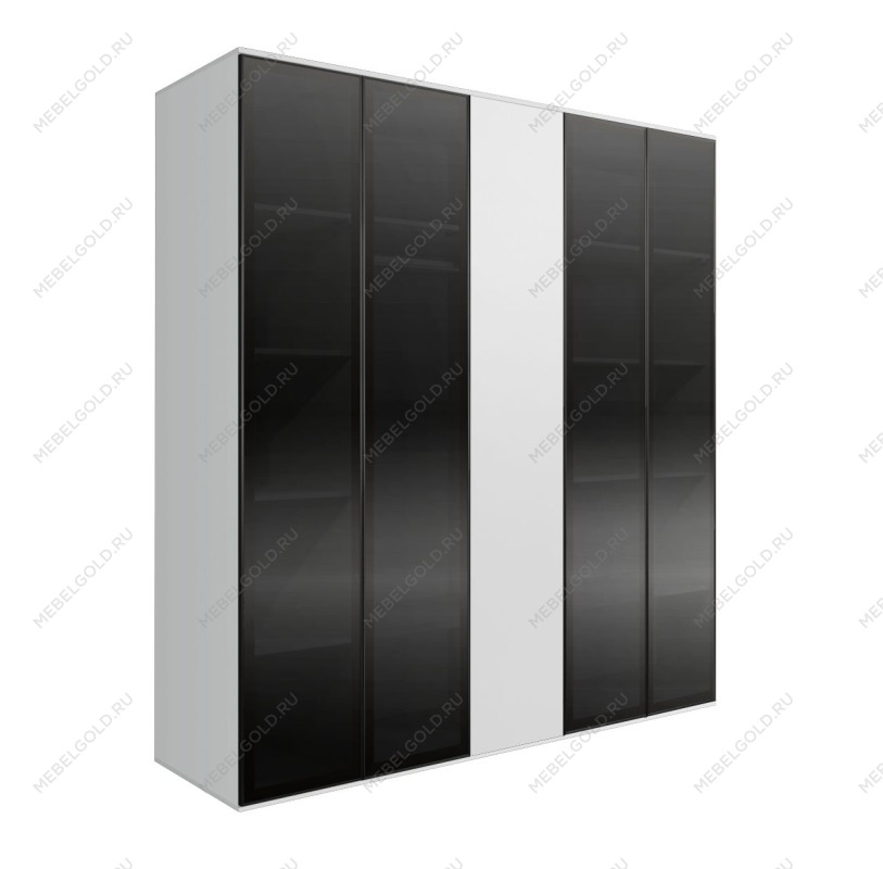 Шкаф 5-ти дв. Bogemia Air (Белый/Черный) БМШ2/5(4)