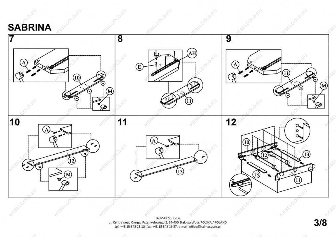 Кровать Halmar SABRINA 160 (серый) | изображение 9