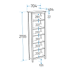 САГА стеллаж 70 белый | изображение 3