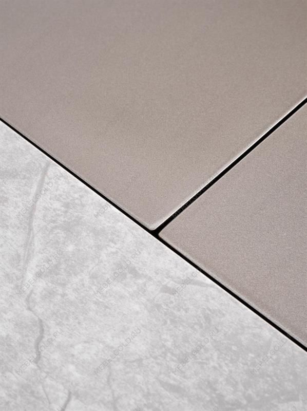 Стол обеденный Halmar VALENTINO 160 раскладной (светло-серый/золотой) | изображение 3