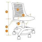 Компьютерное кресло Kiddy, кож/зам, серый | изображение 12