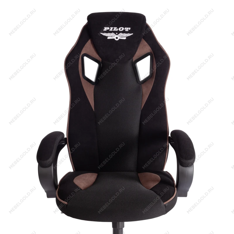 Кресло PILOT (24), флок/ткань, черный/черный/коричневый, 35/TW-11/6 | изображение 5