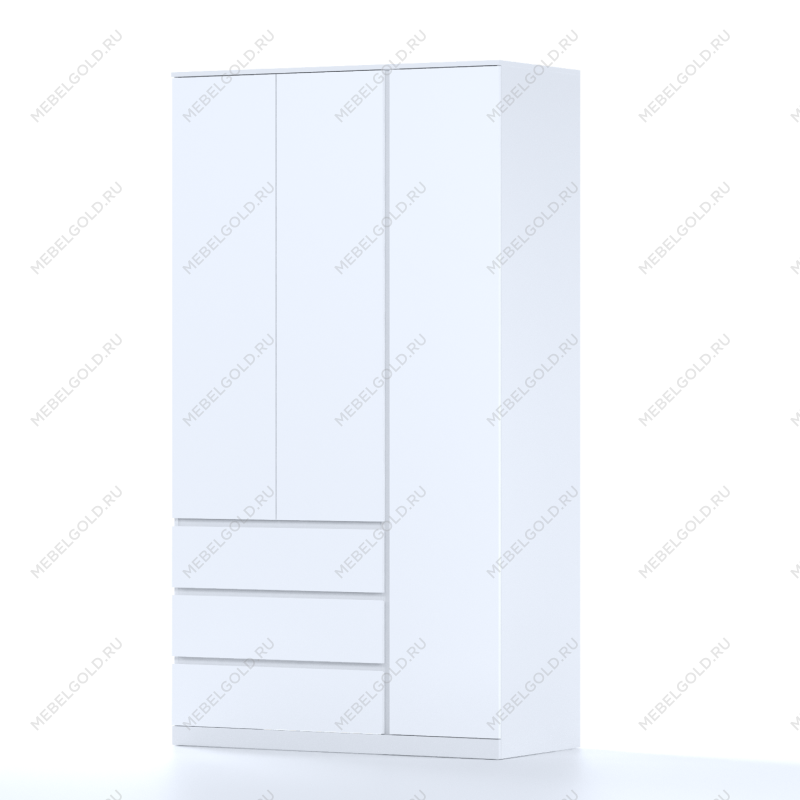 МАЛЬМ / VARMA Стор 123 шкаф распашной 222х123х57, белый | изображение 1