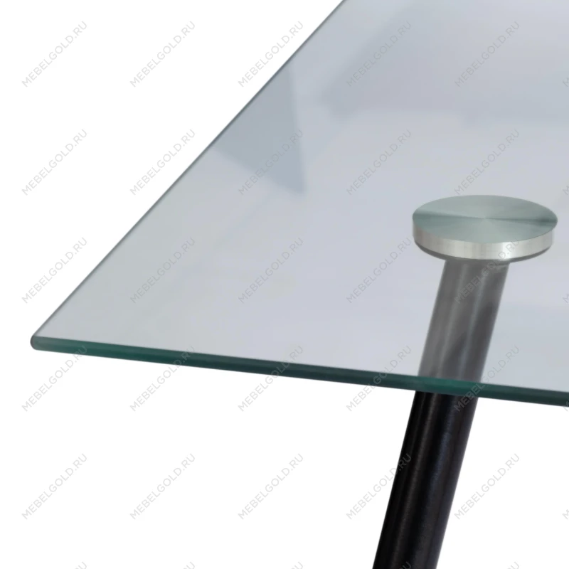Стол SOPHIA (mod. 5003), металл/стекло (8мм), черный / прозрачный, 110 х 80 х 75 см | изображение 3