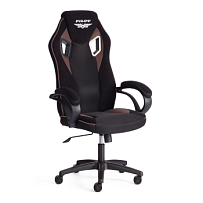 Кресло PILOT (24), флок/ткань, черный/черный/коричневый, 35/TW-11/6