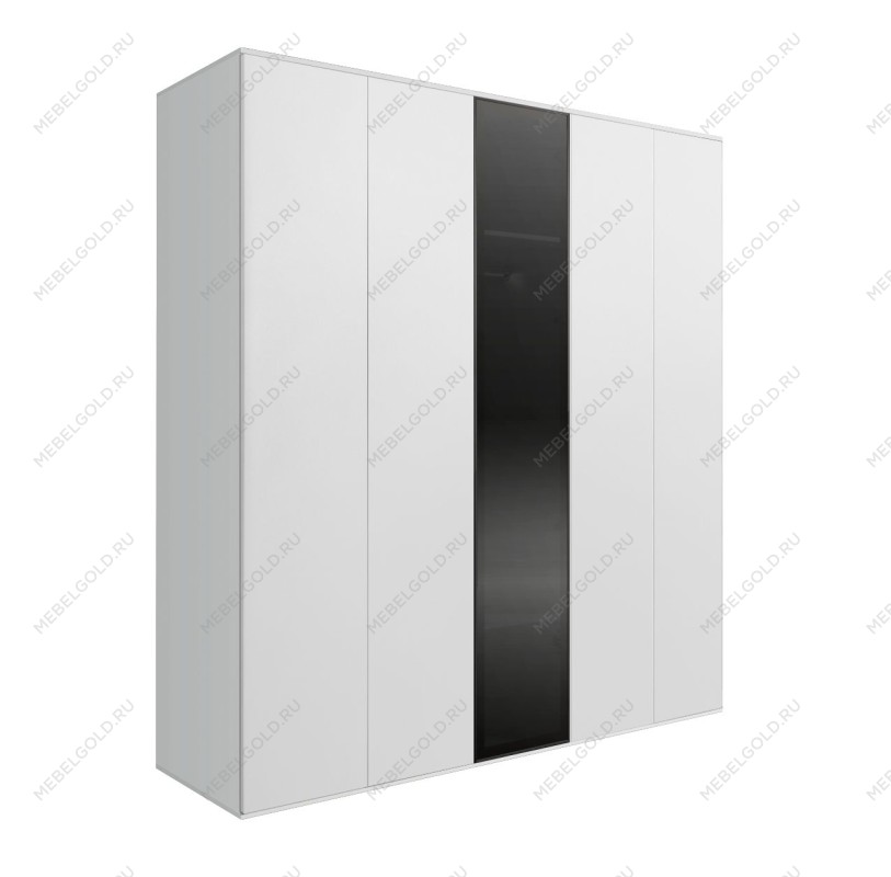 Шкаф 5-ти дв. Bogemia Air (Белый/Черный) БМШ2/5(1)
