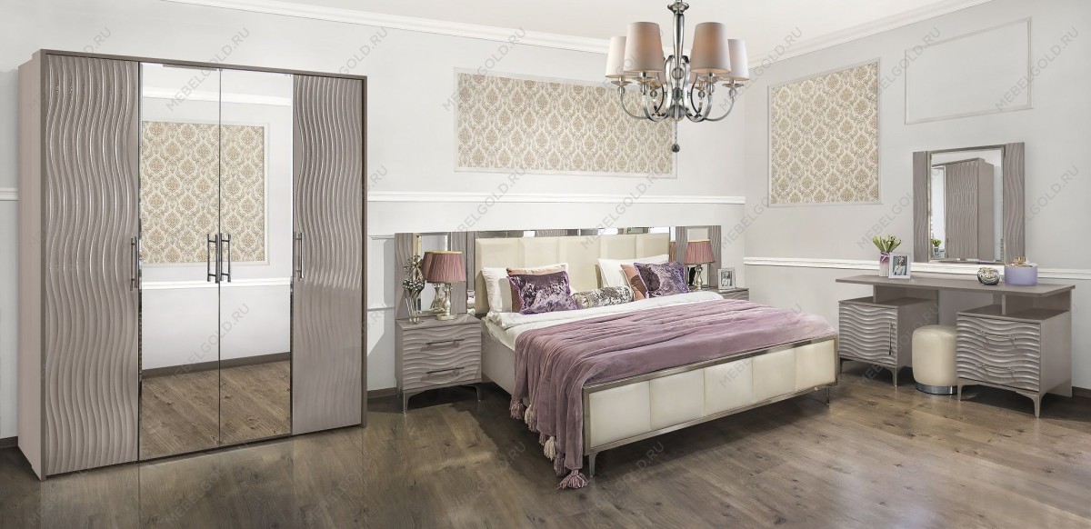 Зеркало Гравита для прикроватной серый камень глянец | изображение 4