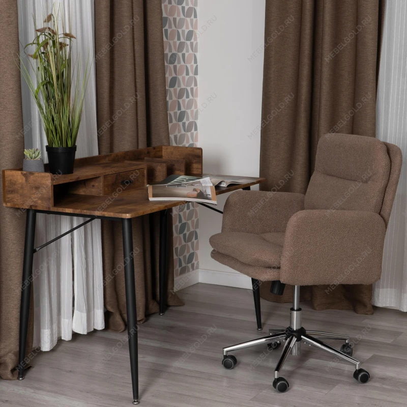 Кресло Dover хром, букле, коричневый, barni cocoa | изображение 10