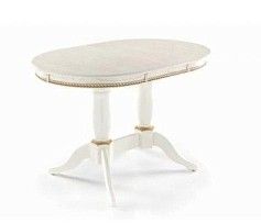 Стол Овал Милорд (80х120х160) Эмаль 1013 + патина золото