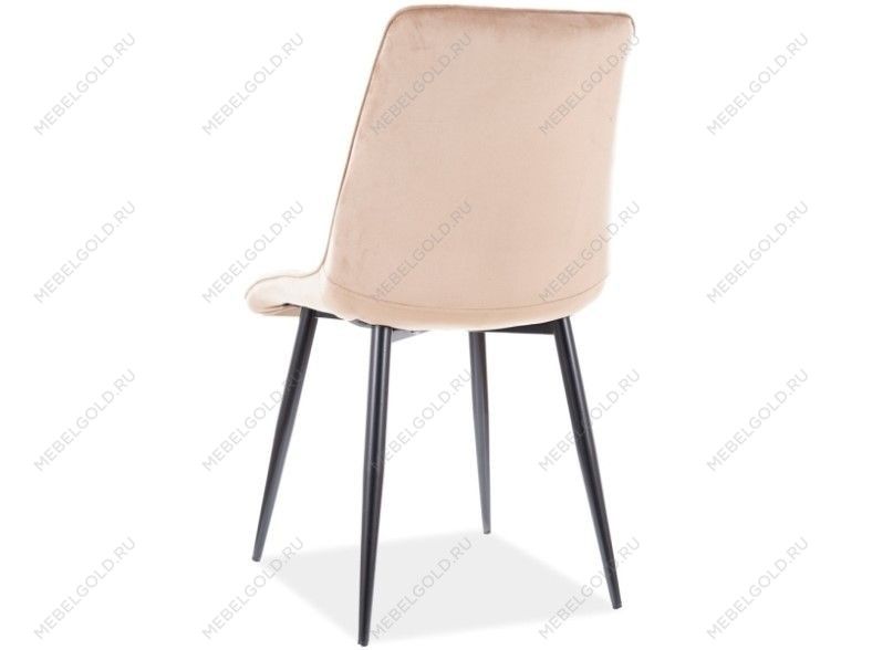 Стул кухонный Signal CHIC VELVET (бежевый/черный) | изображение 1
