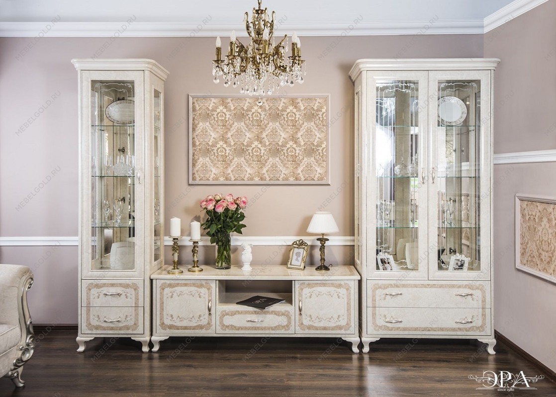 Тумба ТВ Патрисия крем корень глянец | изображение 2