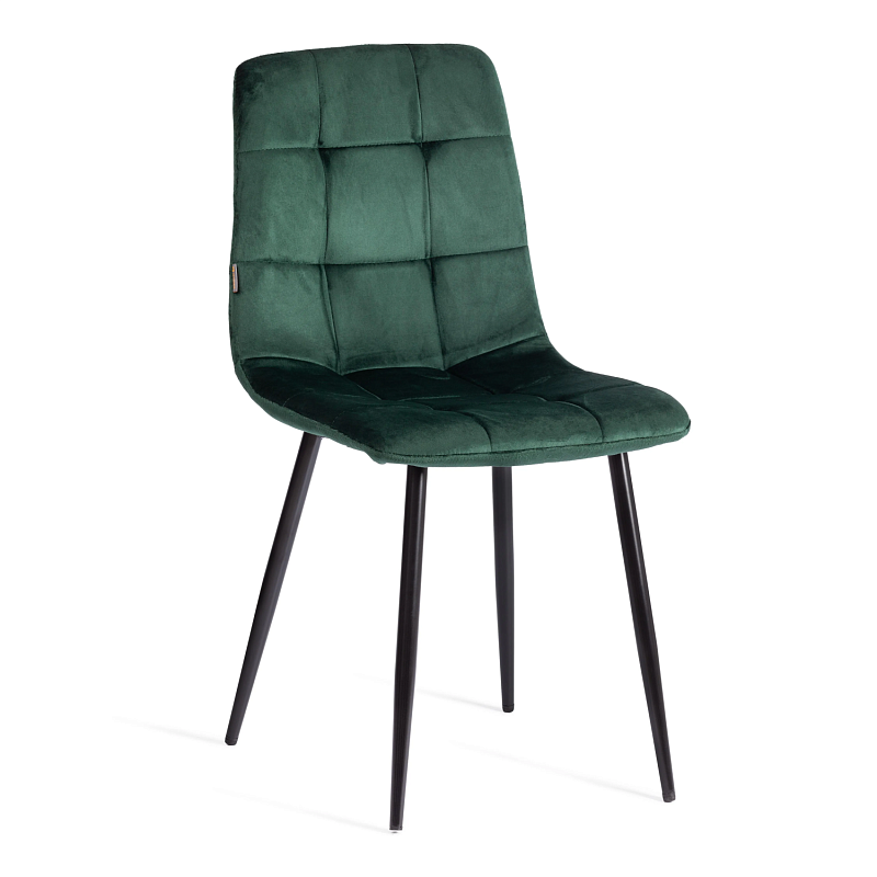 Стул CHILLY (mod. JSC-220), Велюр/металл, 44,5х52,5х88 см, dark green (темно-зеленый) HLR57 / черный