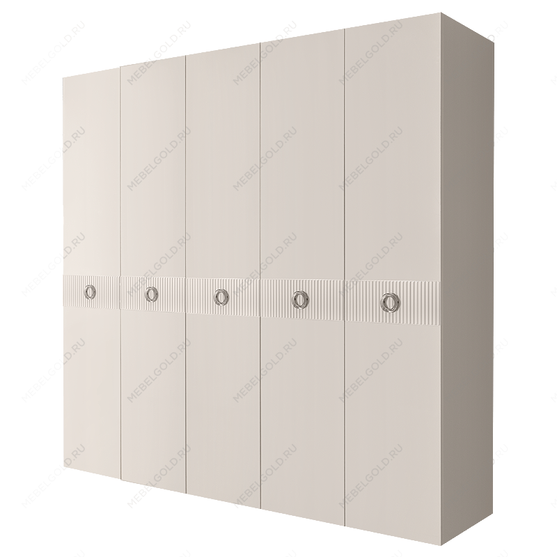 Шкаф 5-ти дв. Bogemia Fillini (Слоновая кость/Хром) БМШ2/5(Fi)