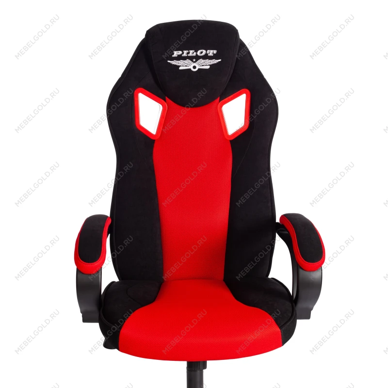 Кресло PILOT (24), флок/ткань, черный/черный/красный, 35/TW-08/TW-11 | изображение 5