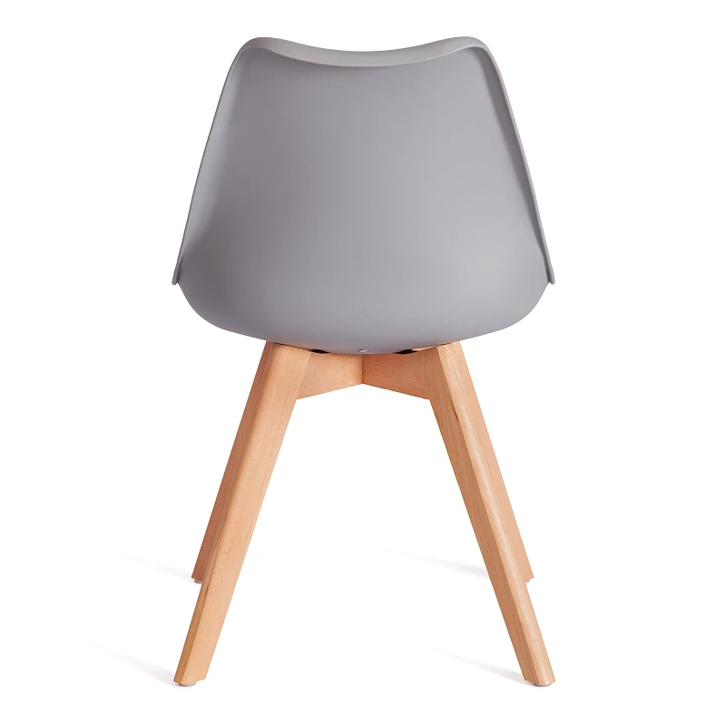 Стул TULIP (mod. 73-1), дерево/пластик/экокожа, 47,5x55x80 см, Серый (Grey) | изображение 3
