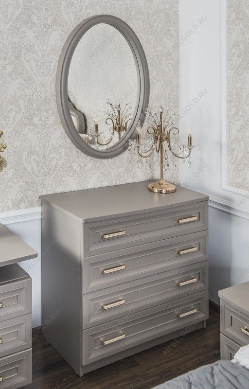 Зеркало Мокко ППУ для комода серый камень | изображение 1