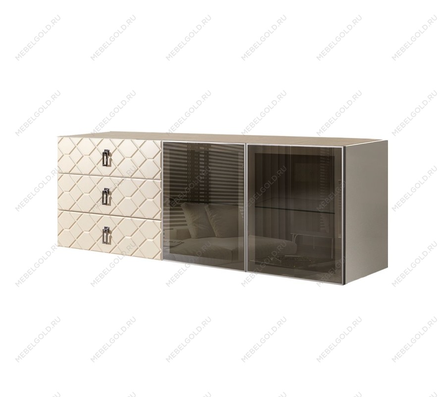 Комод 1.6м Bogemia Fly Farfalle (Слоновая кость) (Novabuk/Хром) БМКМ-4[5]