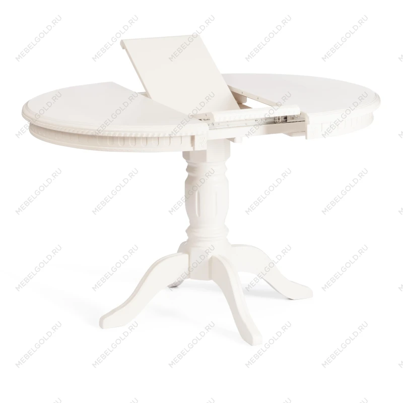 Стол STEFANO круглый, бук, мдф, D90+30x77см, Ivory white | изображение 4